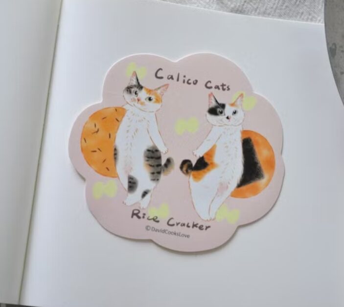 Davidcookslove Vinyl Stickers - Cats & Food Set 2