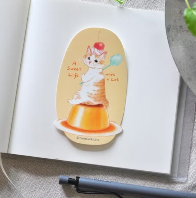 Davidcookslove Vinyl Stickers - Cats & Food Set 2