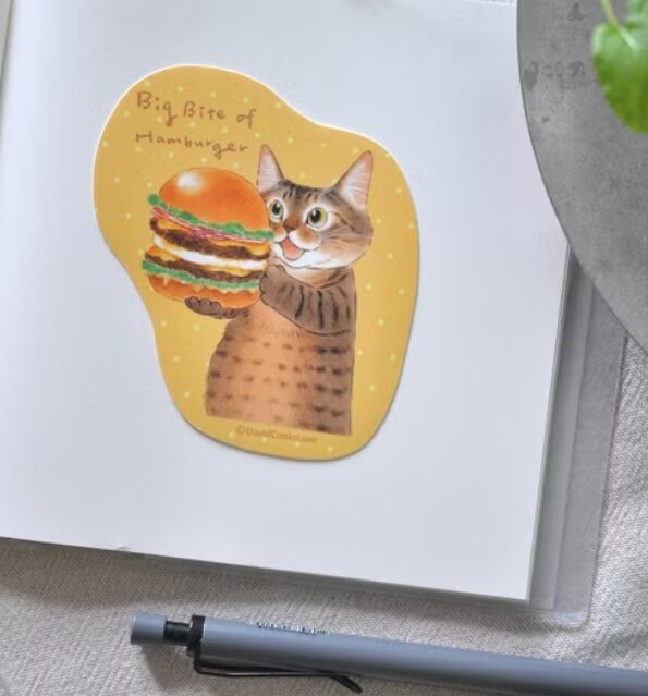 Davidcookslove Vinyl Stickers - Cats & Food Set 2
