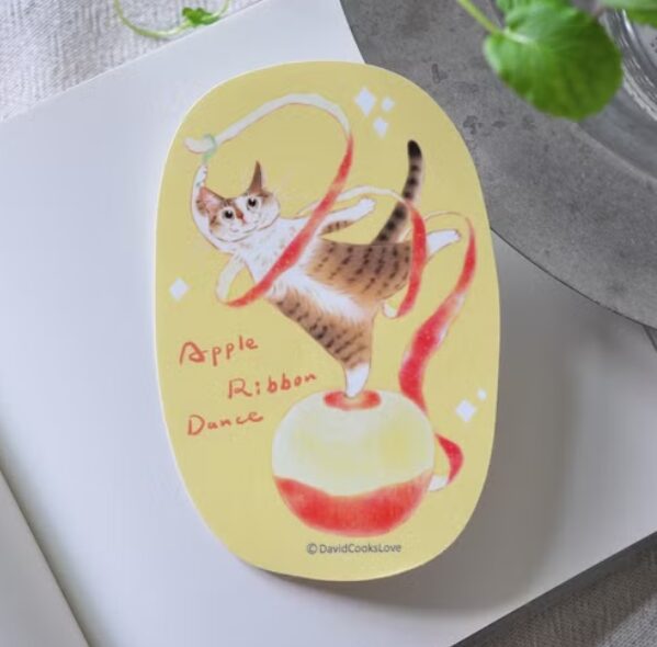 Davidcookslove Vinyl Stickers - Cats & Food Set 2