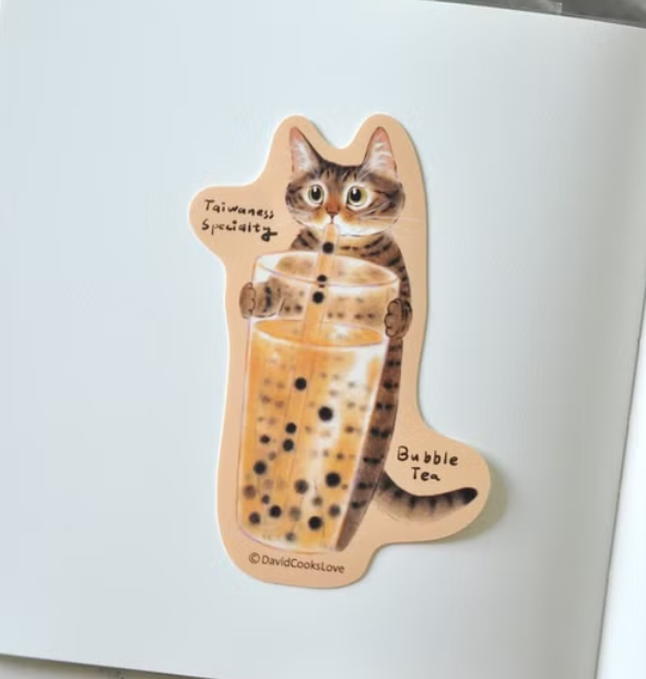 Davidcookslove Vinyl Stickers - Cats & Food Set 2