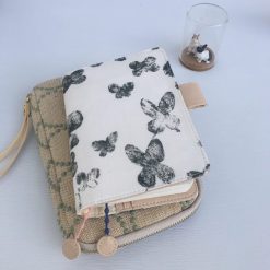 Hobonichi-Style A6 Notebook Cover - White Butterflies - Image 2
