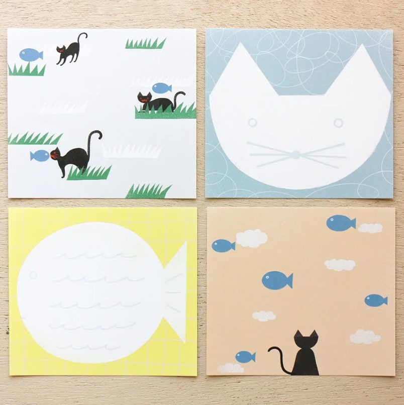Cozyca Nishi Shuku Memo Block - Neko to Sakana