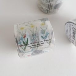 Yohaku Die-Cut Clear Roll Sticker - P-009 Garden