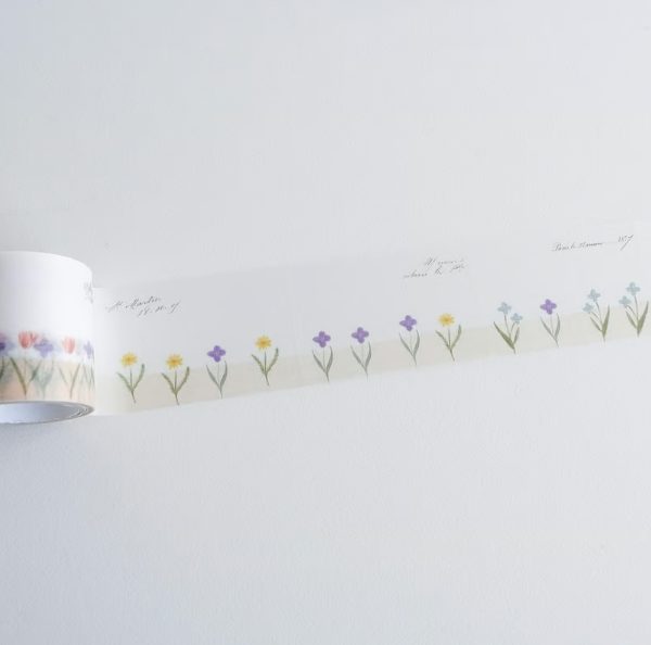 Yohaku Tracing Paper Sticky Notes Roll - Garden