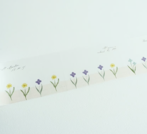 Yohaku Tracing Paper Sticky Notes Roll - Garden