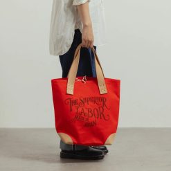 The Superior Labor Canvas Market Bag With Natural Leather
