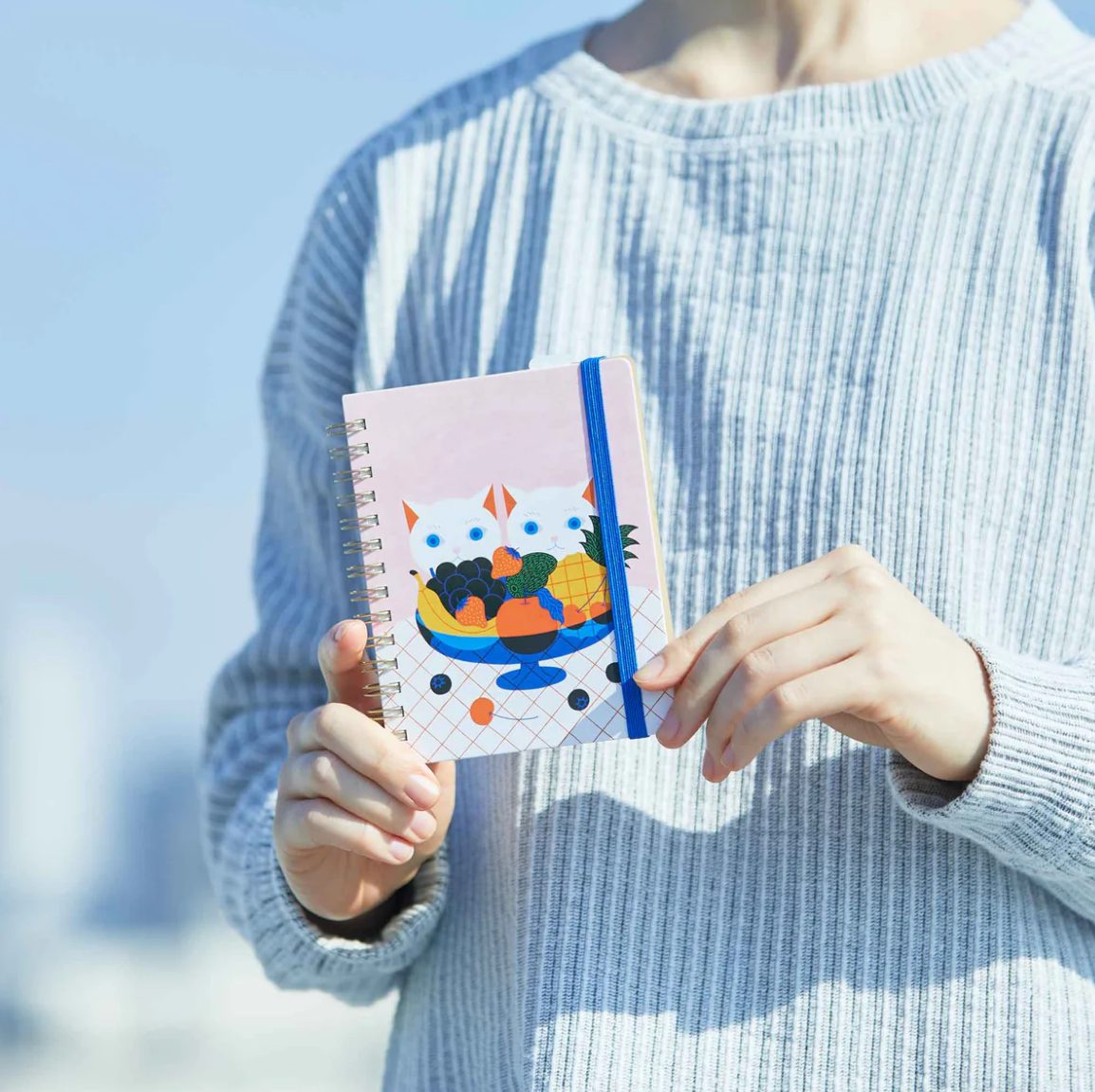 KITTA Hitotoki Notebook Passport Size - Cats & Fruit