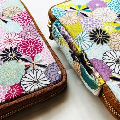 Kyoku Haku Dahlia Double Opening Zipped 10-Pen Case