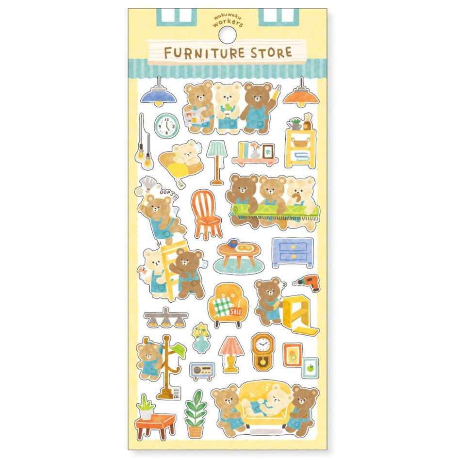 Mind Wave Waku Waku Workers Stickers (6 designs)