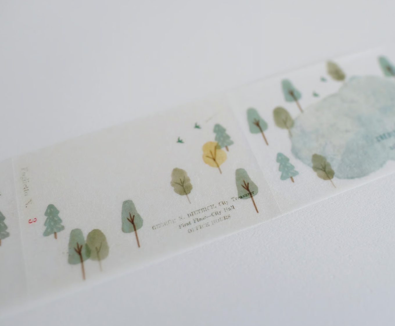 Yohaku Tracing Paper Sticky Notes Roll - Hiking