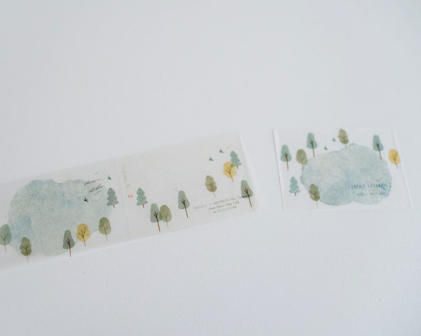 Yohaku Tracing Paper Sticky Notes Roll - Hiking