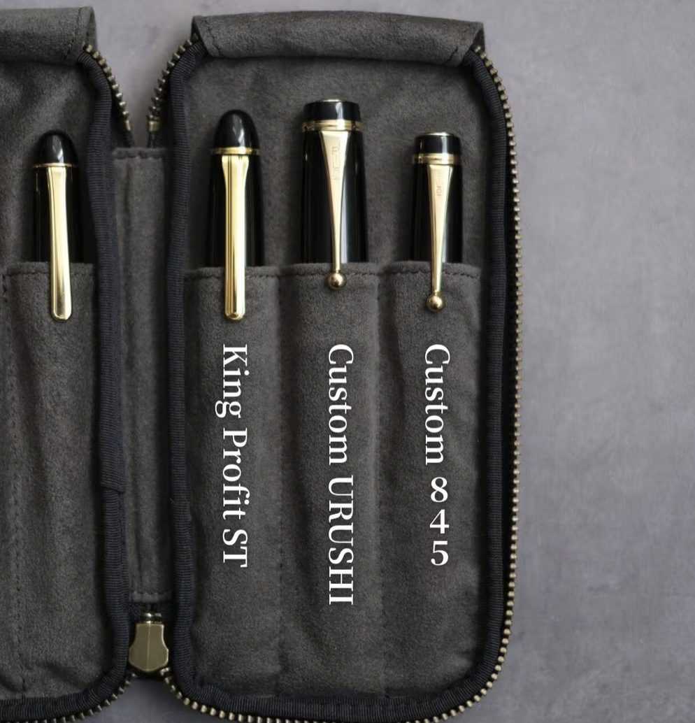 &Liebe 6-Pen Leather Zip Case