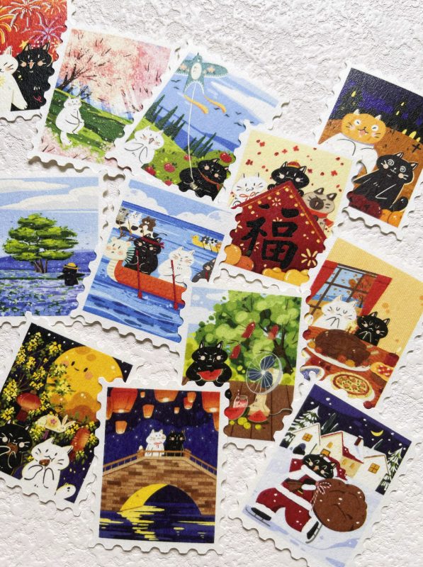 Xiami Studio Stickers - Postage Stamps