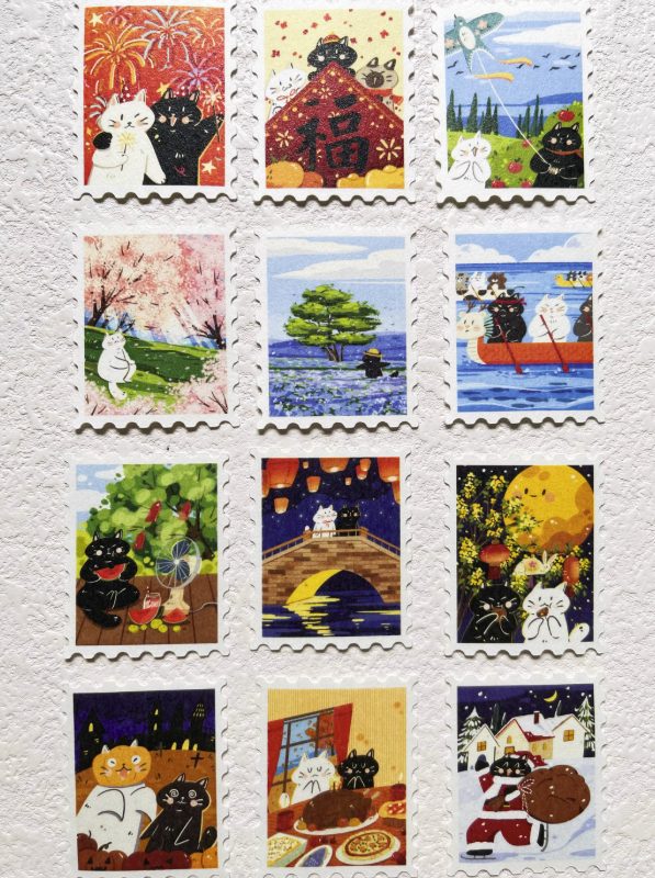 Xiami Studio Stickers - Postage Stamps