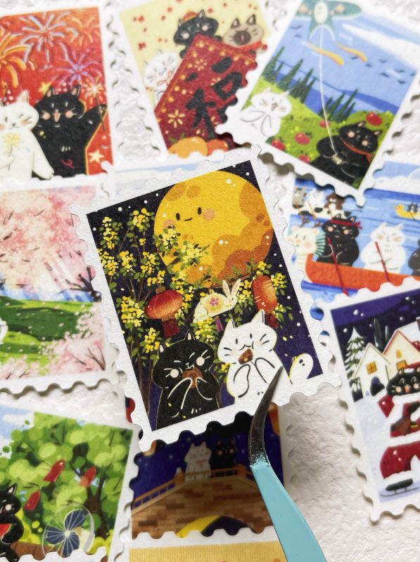 Xiami Studio Stickers - Postage Stamps