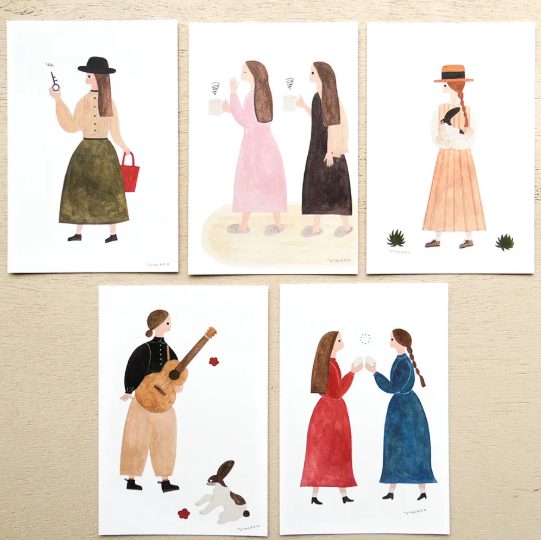 Cozyca Postcard Set - Rabbit Guitar