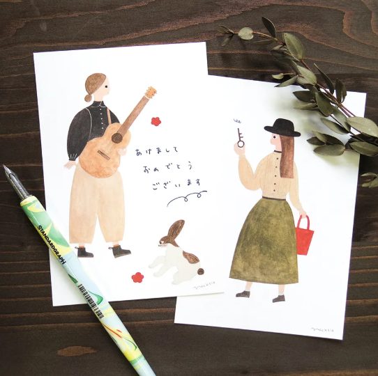 Cozyca Postcard Set - Rabbit Guitar