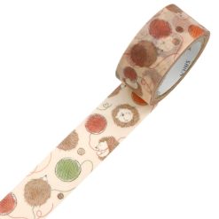 Saien Washi Tape - Hedgehog & Yarn