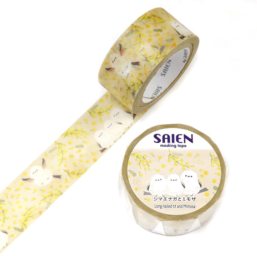 Saien Washi Tape - Shimaenaga & Mimosa