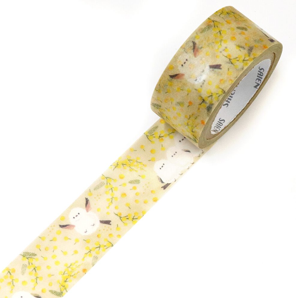 Saien Washi Tape - Shimaenaga & Mimosa
