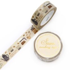 Saien Foiled Washi Tape - Coffee Time