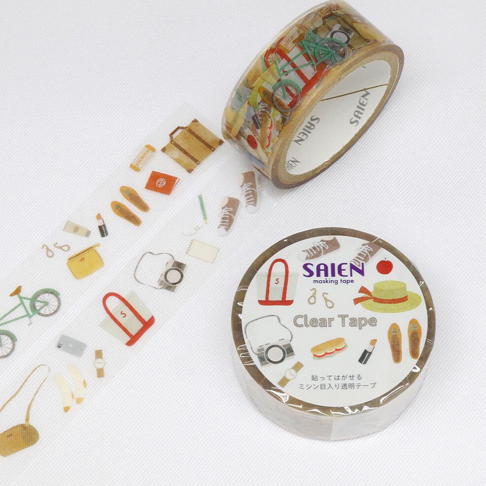 Saien Clear Perforated PET Tape - Outing
