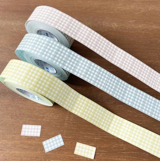 Stamp Marché Label Sticker Roll - Gingham Check