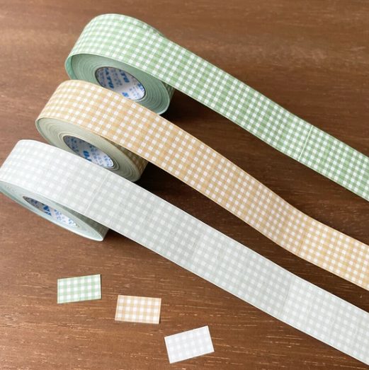 Stamp Marché Label Sticker Roll - Gingham Check