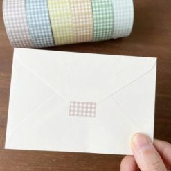Stamp Marché Label Sticker Roll - Gingham Check