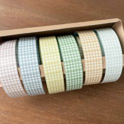 Stamp Marché Label Sticker Roll - Gingham Check