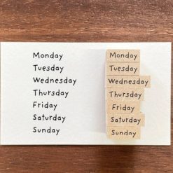 Stamp Marché Rubber Stamps Days Of The Week Set