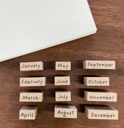 Stamp Marché Rubber Stamps Months Set - Image 2