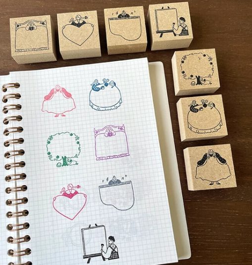Stamp Marché Rubber Stamp - Heart Frame