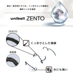 Uni Mitsubishi ZENTO Ballpoint Pen 0.5mm - Grey