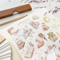Lettoon Sticker Sheet - Reading At Home