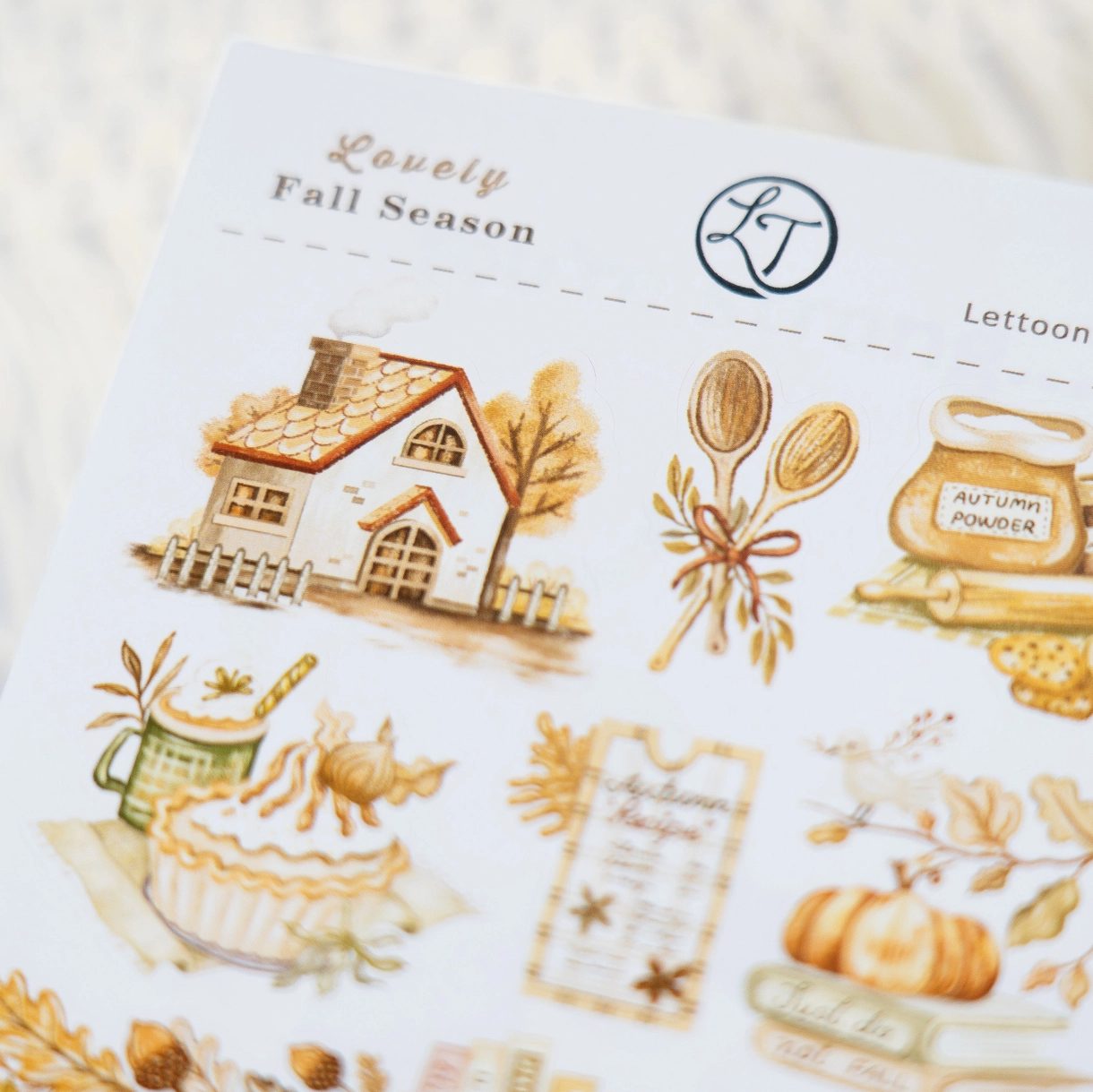 Lettoon Sticker Sheet - Lovely Fall Season