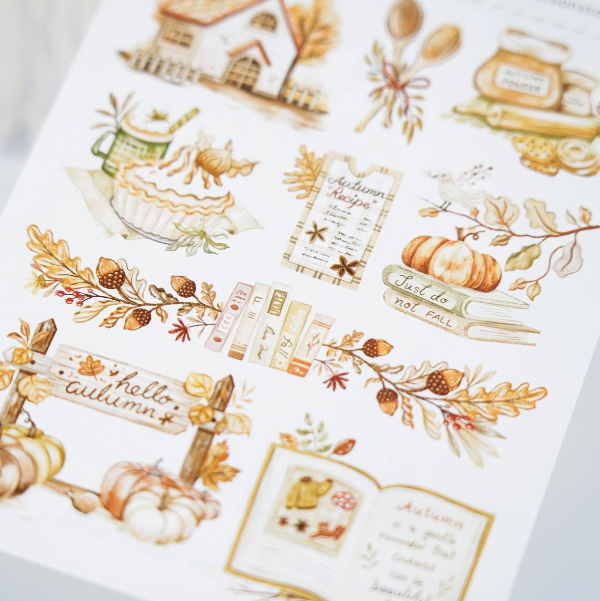 Lettoon Sticker Sheet - Lovely Fall Season