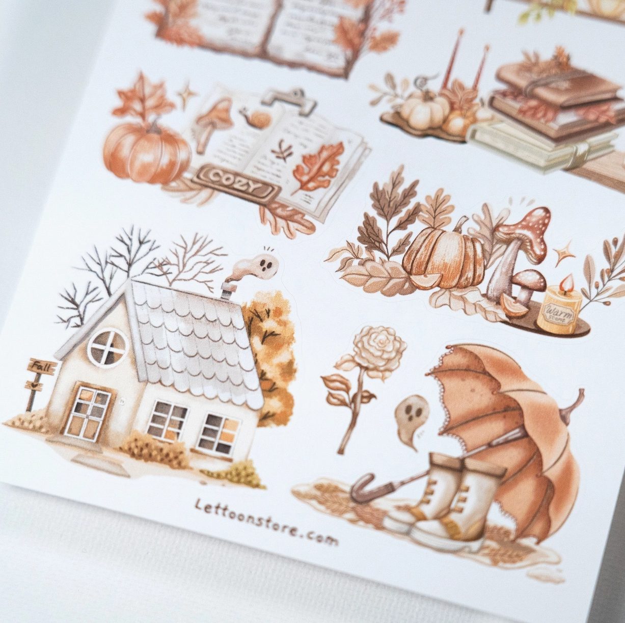 Lettoon Sticker Sheet - Cosy Autumn (2 Versions)