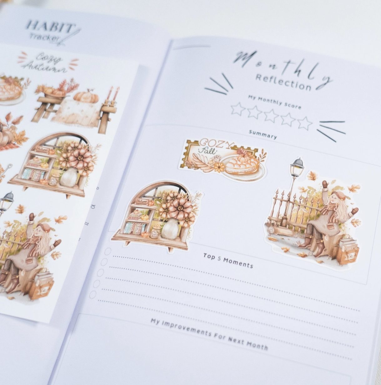 Lettoon Sticker Sheet - Cosy Autumn (2 Versions)