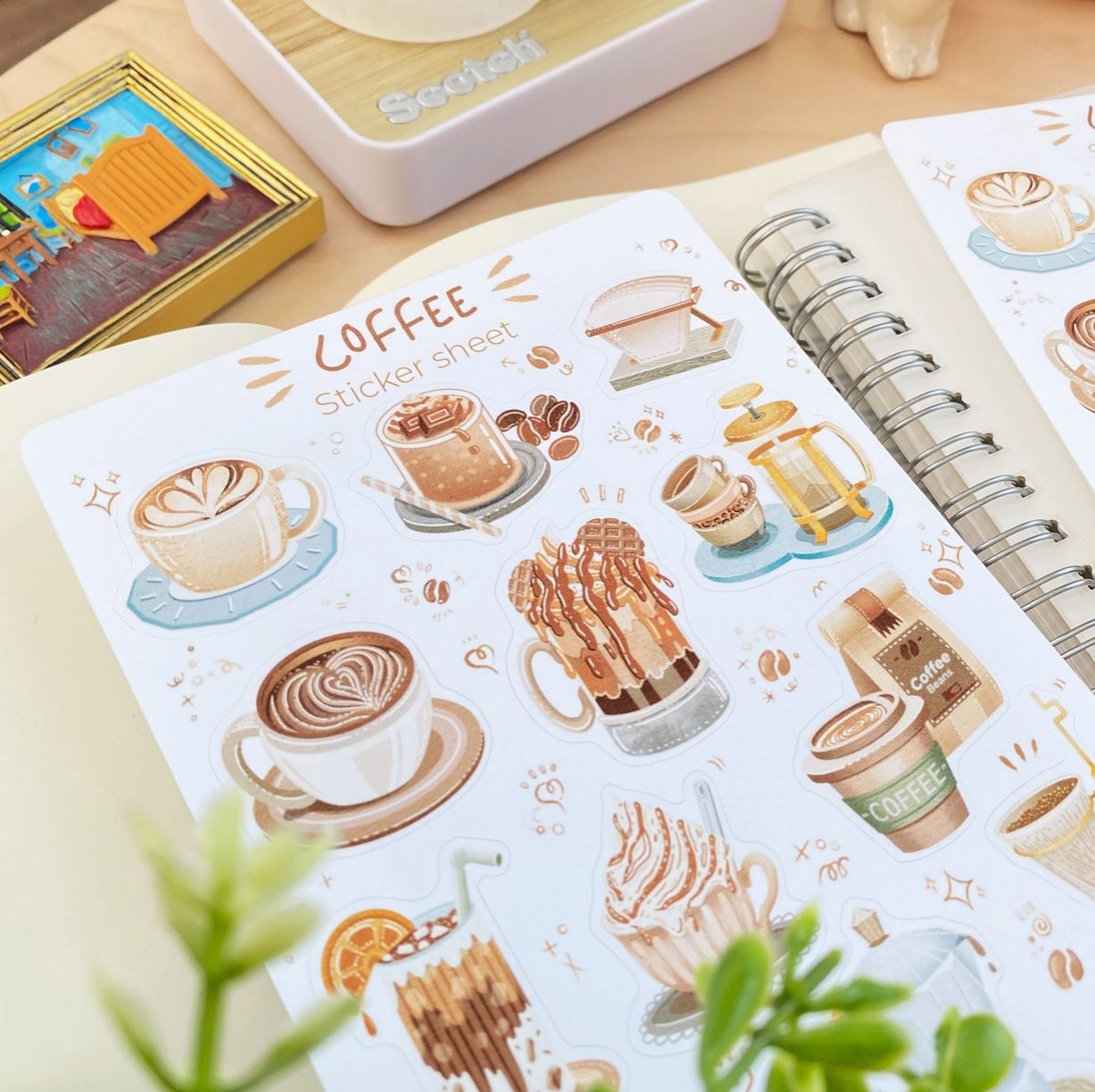Lettoon Sticker Sheet - Lovely Morning Coffee