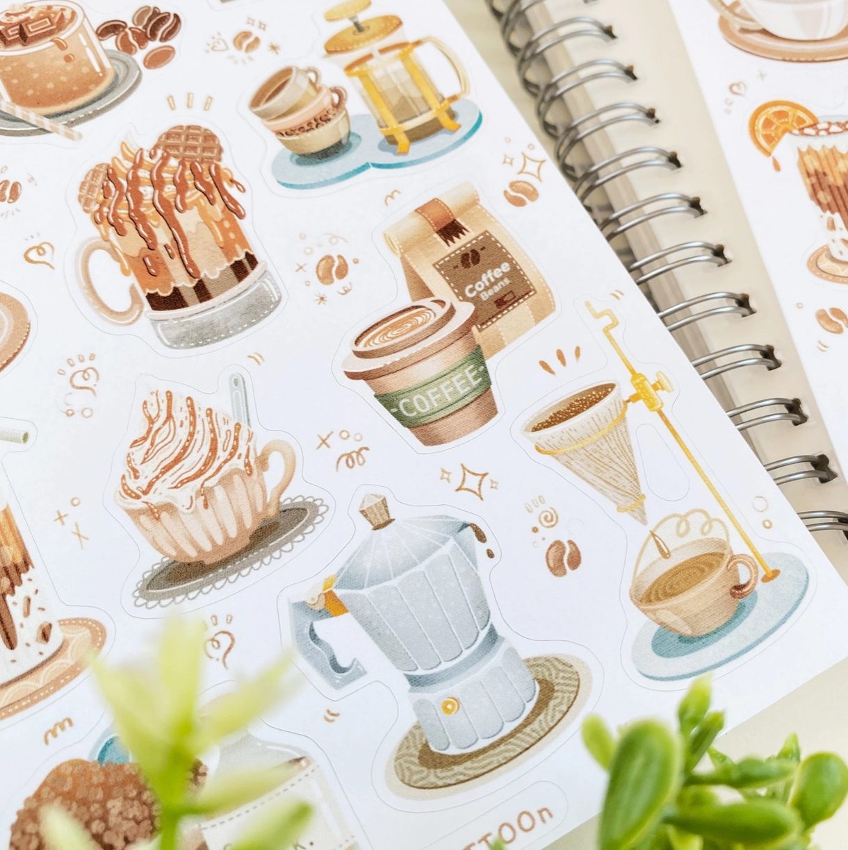 Lettoon Sticker Sheet - Lovely Morning Coffee