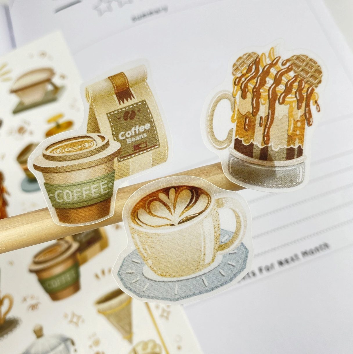 Lettoon Sticker Sheet - Lovely Morning Coffee