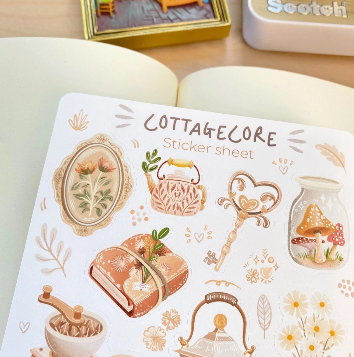 Lettoon Sticker Sheet - Cottagecore