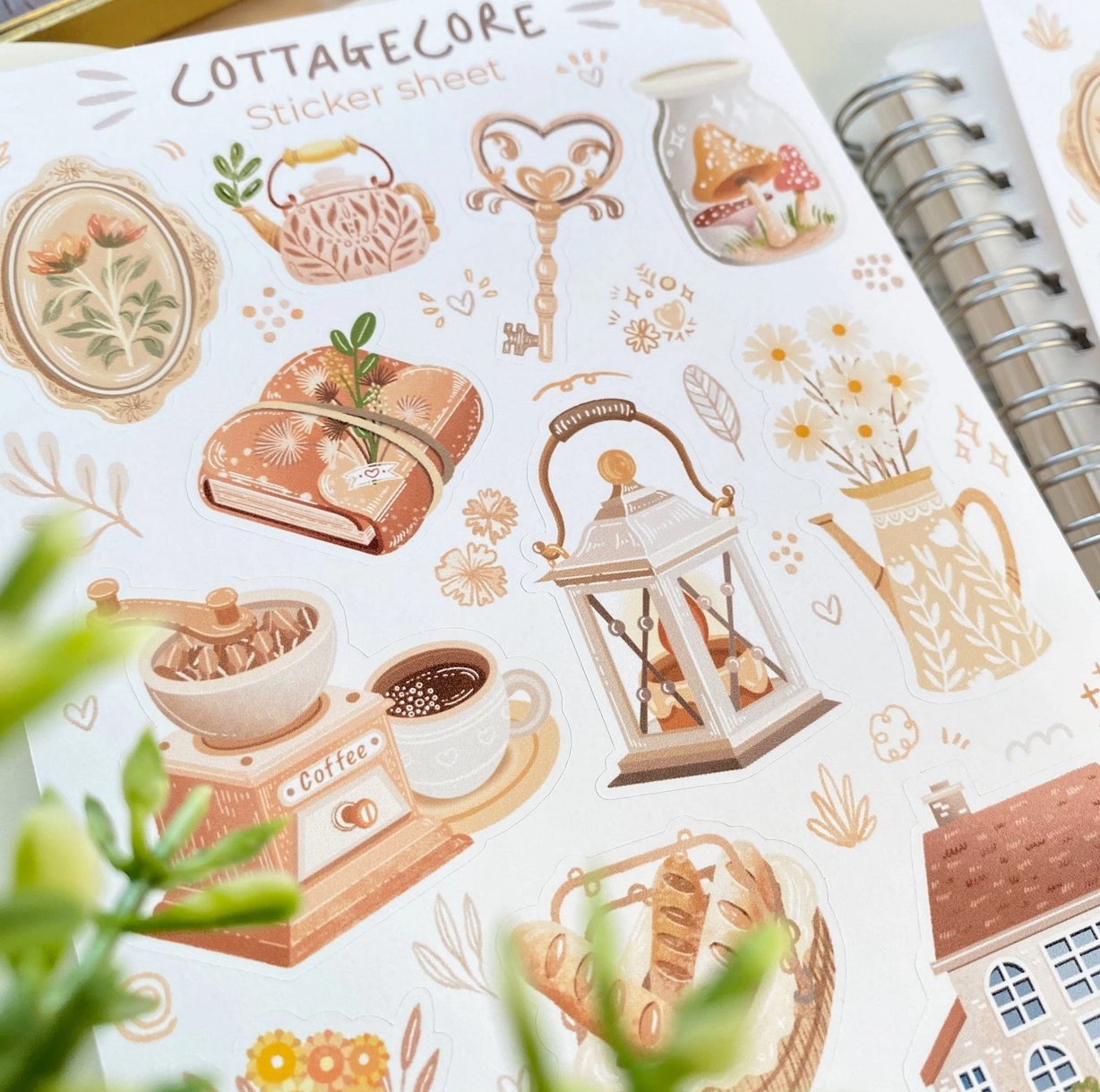 Lettoon Sticker Sheet - Cottagecore