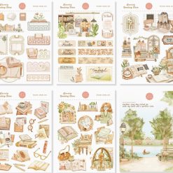 Lettoon Sticker Sheets & Postcard Set - Lovely Reading Time