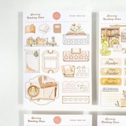 Lettoon Sticker Sheets & Postcard Set - Lovely Reading Time