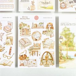 Lettoon Sticker Sheets & Postcard Set - Lovely Reading Time
