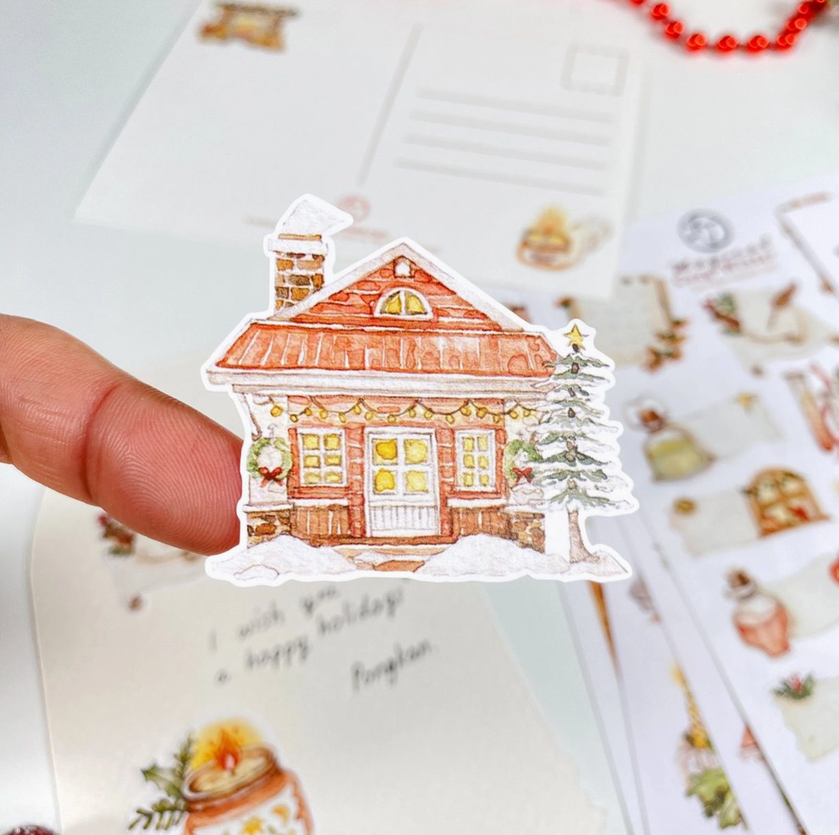Lettoon Sticker Sheets & Postcard Set - Magical Cosy Winter
