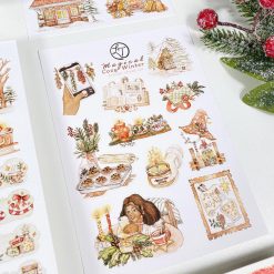 Lettoon Sticker Sheets & Postcard Set - Magical Cosy Winter
